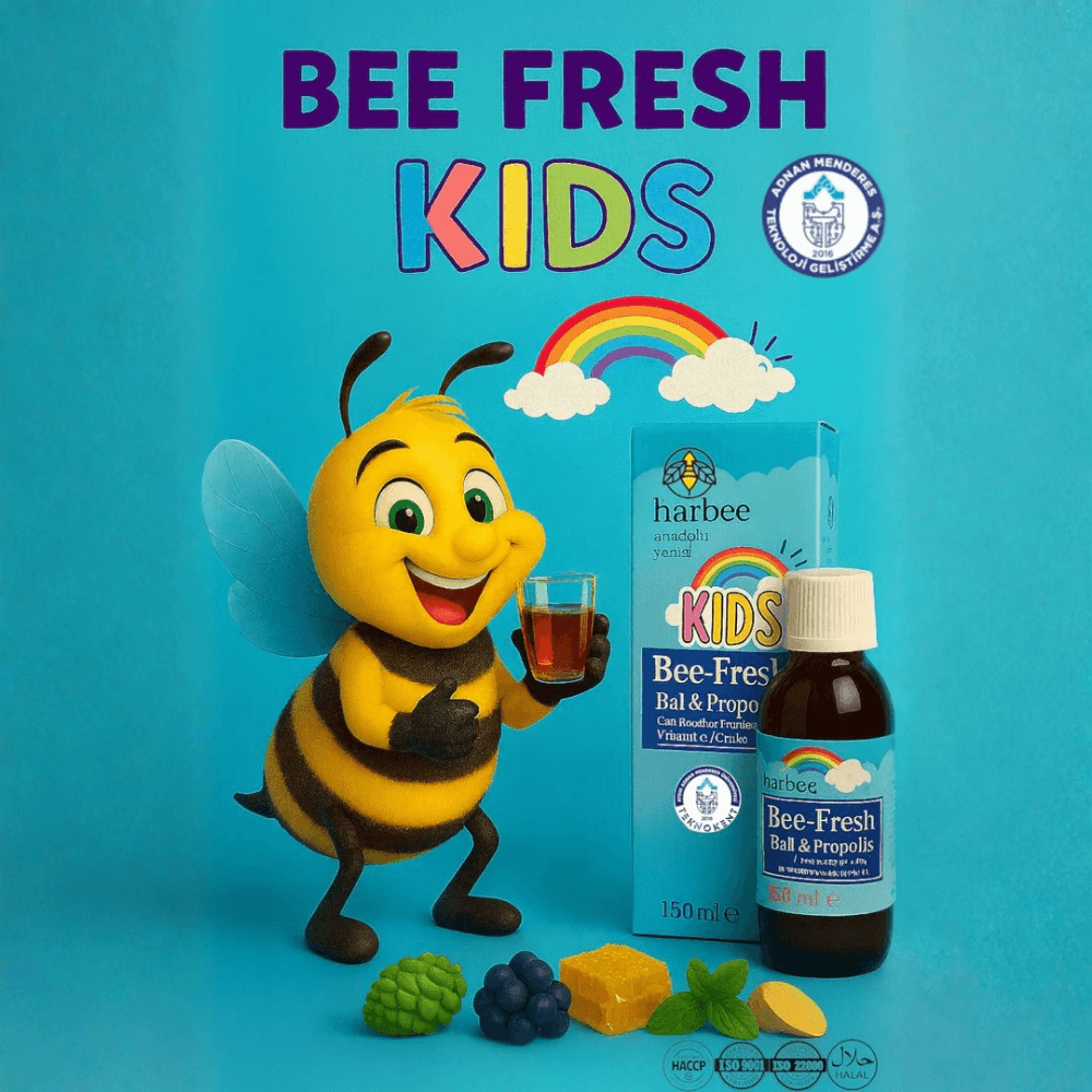 Har-Bee Bee-Fresh Kids Bal & Propolis Şurup 150 ml – C Vitamini ve Çinko Katkılı Takviye Edici Gıda